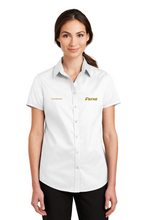 Load image into Gallery viewer, Women's Short Sleeve Port Authority Twill Button Down Gold Elite