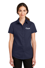 Load image into Gallery viewer, Women's Short Sleeve Port Authority Twill Button Down (PPOE1)