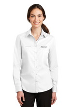 Load image into Gallery viewer, Women's Long Sleeve Port Authority Twill Button Down Silver Elite