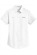 Load image into Gallery viewer, Women's Short Sleeve Port Authority Twill Button Down Silver Elite