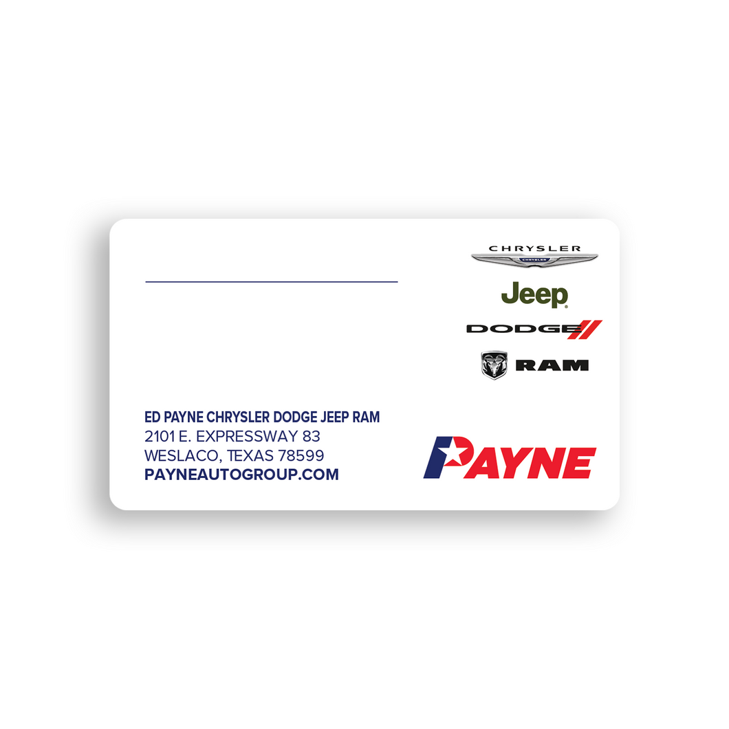Blank One Sided Rounded Corner Business Cards - Standard Matte