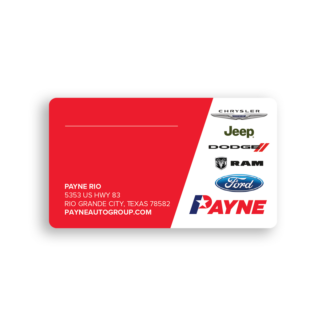 Blank One Sided Rounded Corner Business Cards - Standard Matte