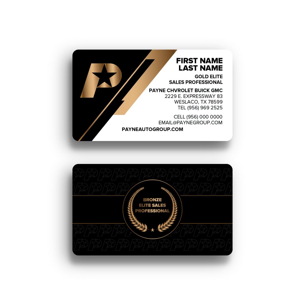 Two Sided Rounded Corner Business Cards - Standard Matte Bronze Elite