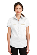 Load image into Gallery viewer, Women&#39;s Short Sleeve Port Authority Twill Button Down Gold Elite
