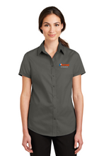 Load image into Gallery viewer, Women&#39;s Short Sleeve Port Authority Twill Button Down (WF3)
