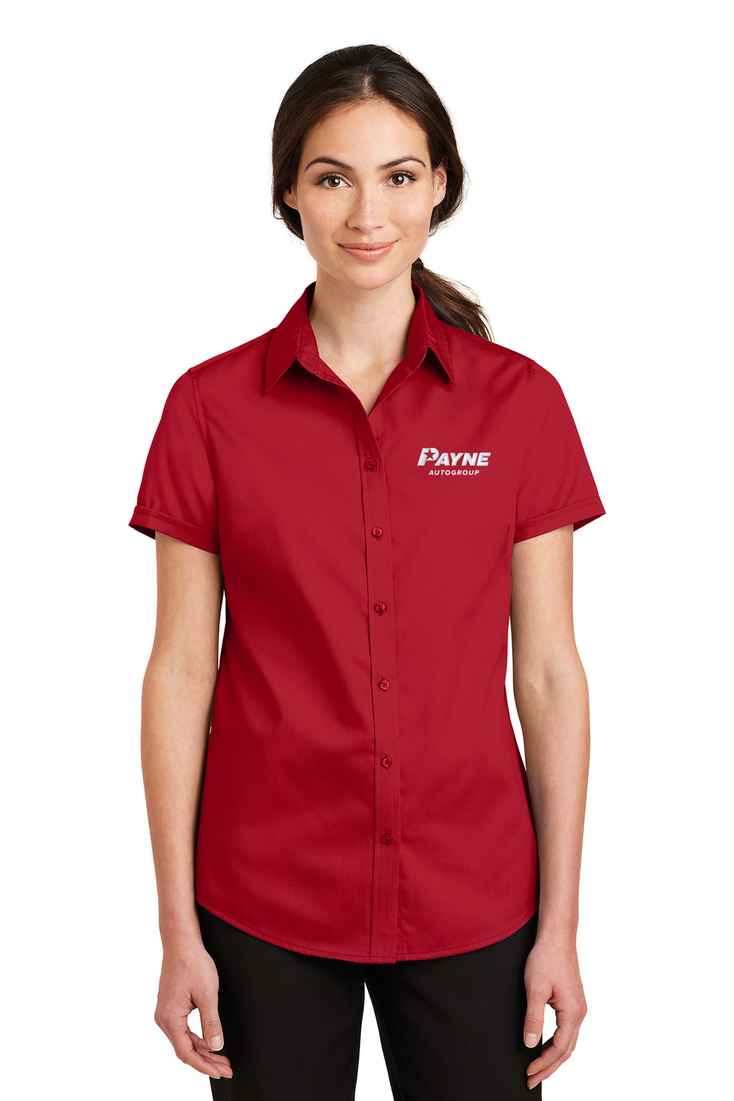 Women's Short Sleeve Port Authority Twill Button Down (COL4)