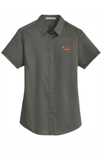 Load image into Gallery viewer, Women&#39;s Short Sleeve Port Authority Twill Button Down (PPOE4)
