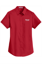 Load image into Gallery viewer, Women&#39;s Short Sleeve Port Authority Twill Button Down (PPOE4)
