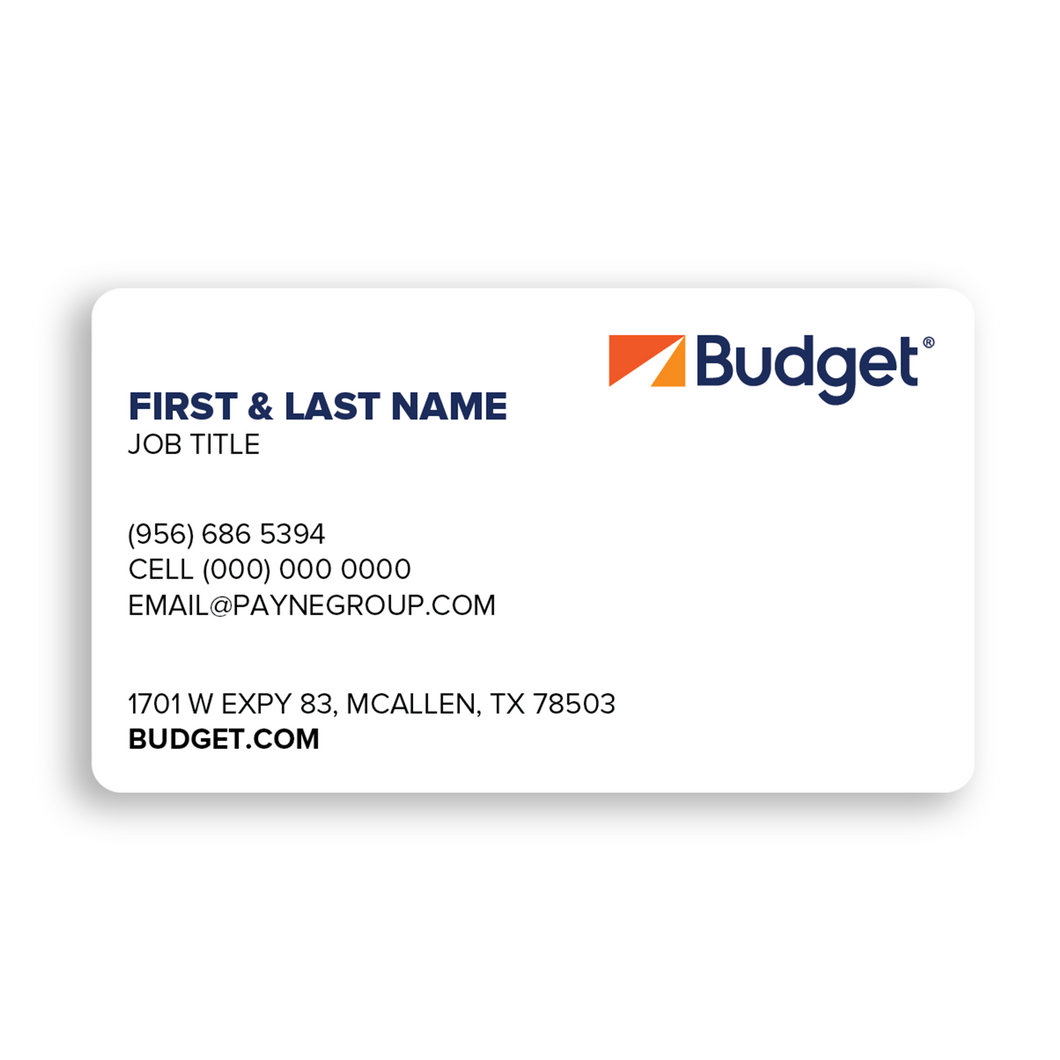 One Sided Rounded Corner Business Cards - Standard Matte