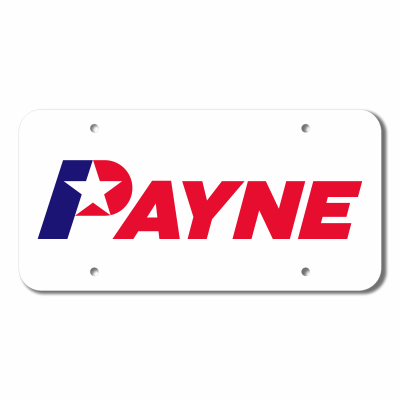 Payne License Plate Insert