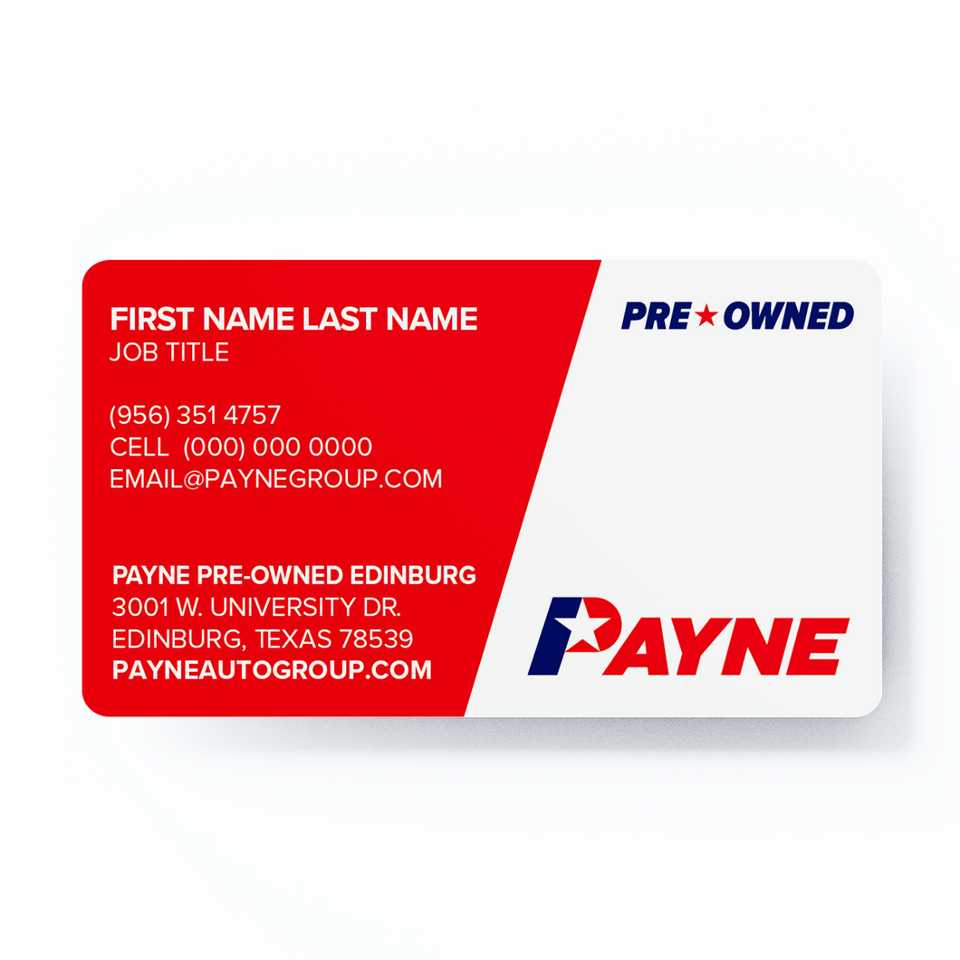 One Sided Rounded Corner Business Cards - Standard Matte