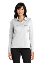 Load image into Gallery viewer, Ladies Nike Ladies Long Sleeve Dri-FIT Stretch Tech Polo Silver Elite
